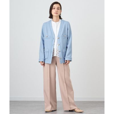 【セットアップ対応商品】ウールプリペラＶネックロング　ジャケット
