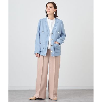 【セットアップ対応商品】ウールプリペラＶネックロング　ジャケット