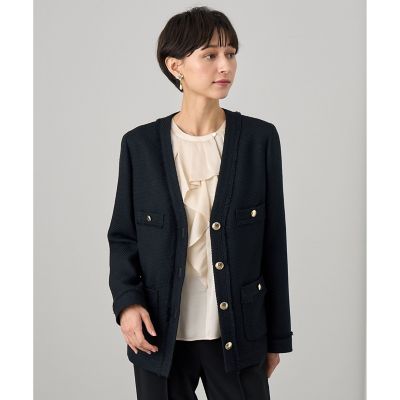【セットアップ対応商品】ウールプリペラＶネックロング　ジャケット