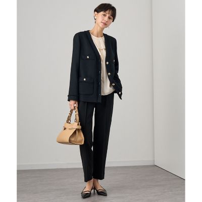 【セットアップ対応商品】ウールプリペラＶネックロング　ジャケット