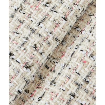 【セットアップ対応商品】ファンシーラメツイードノーカラー　ジャケット