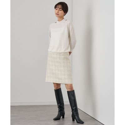 【セットアップ対応商品】ミックスヤーンツイードミニ　スカート