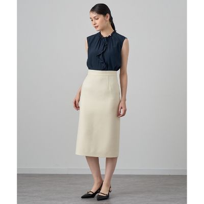 【セットアップ対応商品】ウールプリペラストレート　スカート