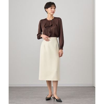 セットアップ対応商品】ウールプリペラストレート スカート