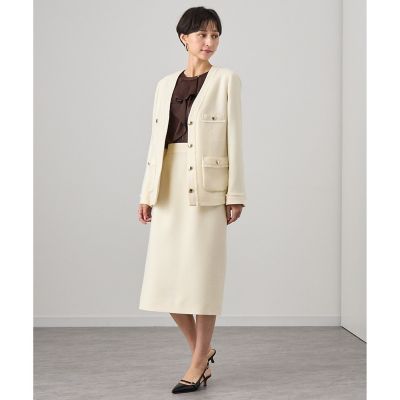【セットアップ対応商品】ウールプリペラストレート　スカート