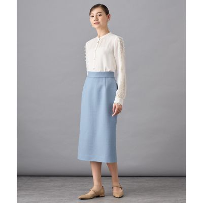 【セットアップ対応商品】ウールプリペラストレート　スカート