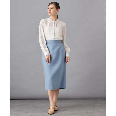 【セットアップ対応商品】ウールプリペラストレート　スカート