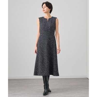 セットアップ対応商品】ファンシーラメツイードバイヤス ワンピース