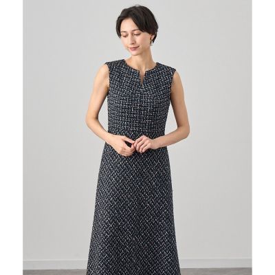 セットアップ対応商品】ファンシーラメツイードバイヤス ワンピース