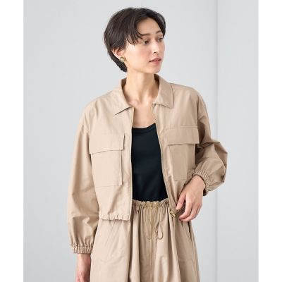 芸能人愛用のルームウェア セットアップ対応商品】ポリタフタポケットブルゾン | ANAYI ジャケット・アウター