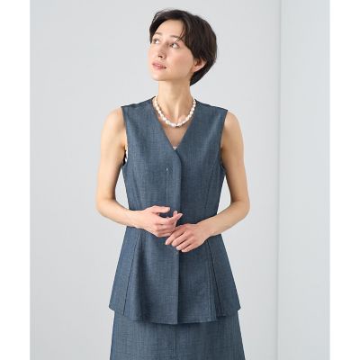 セットアップ対応商品】シャンブレーペプラムジレ | ANAYI