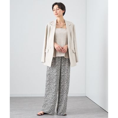 美品 ANAYI アナイ 透かし編み ジャケット 麻 リネン混 トップス セットアップ対応商品】リネンストレッチダブル ジャケット
