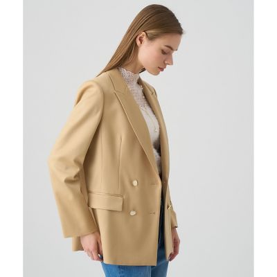 【セットアップ対応商品】ウールサテンダブル　ジャケット