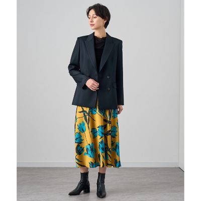 【セットアップ対応商品】ウールサテンダブル　ジャケット