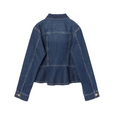 ストレッチデニムペプラム　ジャケット