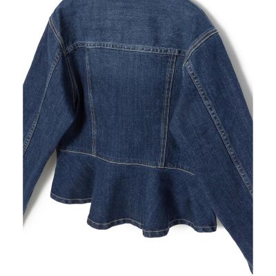 ストレッチデニムペプラム　ジャケット