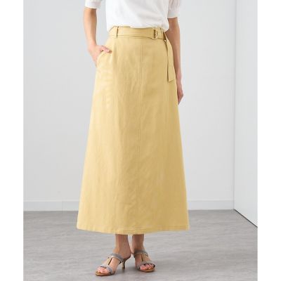 ＜ANAYI＞【セットアップ対応商品】シャンブレーマキシ　スカート