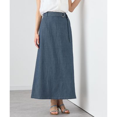 【セットアップ対応商品】シャンブレーマキシ　スカート
