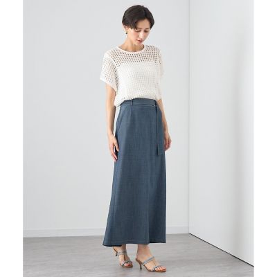 【セットアップ対応商品】シャンブレーマキシ　スカート