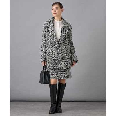 ANAYI アナイ 24AW モノトーンリボンツイードミニスカート セットアップ対応商品】モノトーンリボンツイードミニスカート