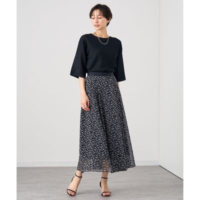 セットアップ対応商品】リトルフラワープリントタックフレア