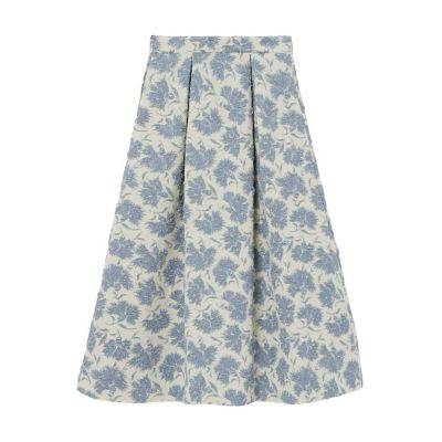 ANAYI アナイ　ビッグフラワージャガードフレア　スカート ANAYI アナイ ビッグフラワージャガードフレア スカート 花柄 A
