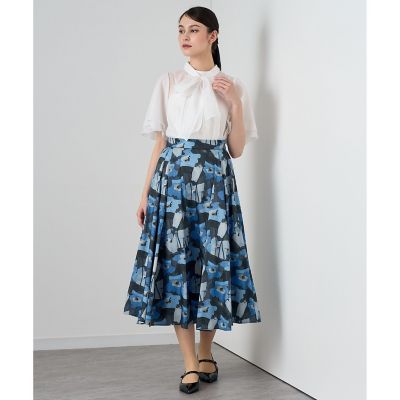 ANAYIアナイ ペイントフラワープリントスカート36