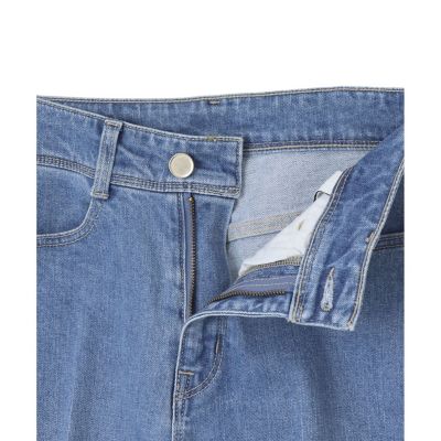 ストレッチデニムストレートパンツ