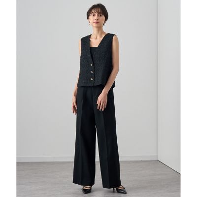 【セットアップ対応商品】ワッフルツイードワイドパンツ