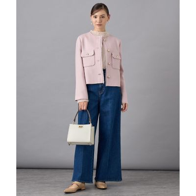 ストレッチデニムワイドパンツ