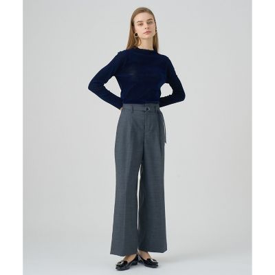 【セットアップ対応商品】サキソニーストレッチワイドパンツ