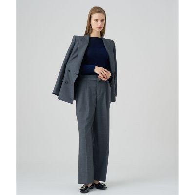 【セットアップ対応商品】サキソニーストレッチワイドパンツ