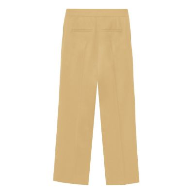 【セットアップ対応商品】ウールサテンストレートパンツ