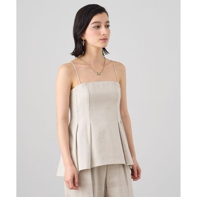 【セットアップ対応商品】リネンストレッチビスチェ
