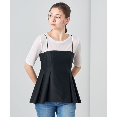 【セットアップ対応商品】リネンストレッチビスチェ