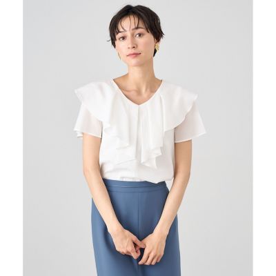 シアーオーガンジーラッフル ブラウス | ANAYI/アナイ | 三越伊勢丹  