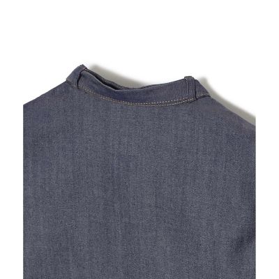【セットアップ対応商品】ウールデニムライクボウ　ブラウス