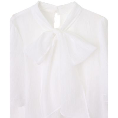 スパンオーガンジーボウタイ ブラウス | ANAYI/アナイ | 三越伊勢丹