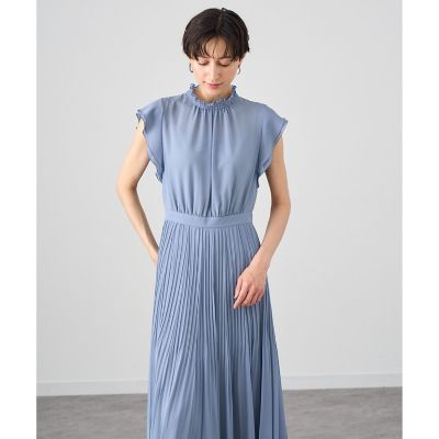 Anayi チュールシシュウプリーツワンピース&ボレロ&アクセサリー三点セット スれ