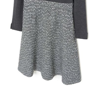 【セットアップ対応商品】グレートーンツイードコンビ　ワンピース