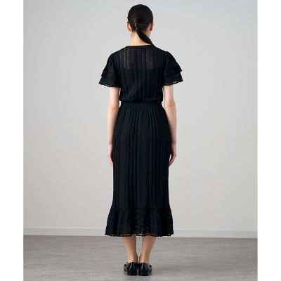 スーツ・フォーマル・ドレス ANAYI ANAYI アナイ ライトケミカルフラワーレースドレス ネイビー/M