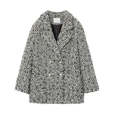 BOUTIQUE MOSCHINO】リボン付きツイードコート＊I40