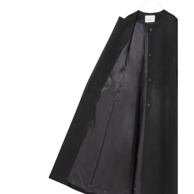 カシミヤベルト付きクルーコート