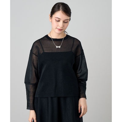 【SALE】ANAYI/アナイ シアースムース2WAYプルオーバー 95ブラック トップス【三越伊勢丹/公式】