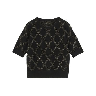 ラメアーガイルプルオーバー