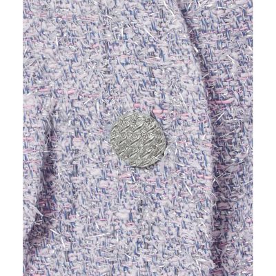 【セットアップ対応商品】メタルシャギーツイードＶネック　ジャケット