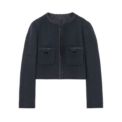 【セットアップ対応商品】ラメスラブツイードショートジャケット