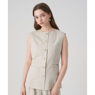 セットアップ対応商品】オックスストレッチポケットジレ | ANAYI