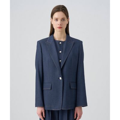 【セットアップ対応商品】オックスストレッチシングルジャケット