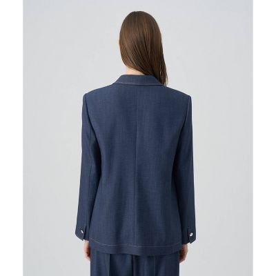 【セットアップ対応商品】オックスストレッチシングルジャケット